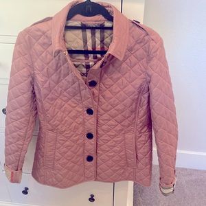 ✨Burberry✨Authentic, tufted coat, dusty rose with original plaid lining and cuff